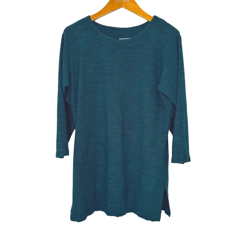 Mishi cotton/rayon dark green tunic/dress Small Made‎ in USA